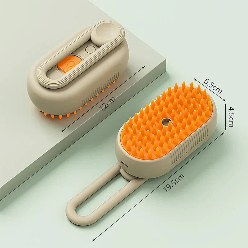 Escova Elétrica PetGlow 3 em 1 para Cães e Gatos – Remove Pelos, Massageia e Penteia
