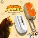 Escova Elétrica PetGlow 3 em 1 para Cães e Gatos – Remove Pelos, Massageia e Penteia