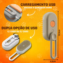 Escova Elétrica PetGlow 3 em 1 para Cães e Gatos – Remove Pelos, Massageia e Penteia