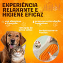 Escova Elétrica PetGlow 3 em 1 para Cães e Gatos – Remove Pelos, Massageia e Penteia
